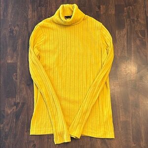 J. Crew Yellow ribbed Turtleneck Sweater, XS